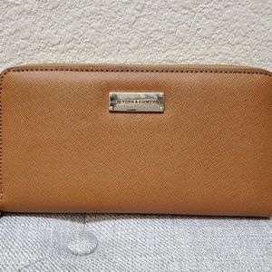 Brown New York & Company zip around wallet